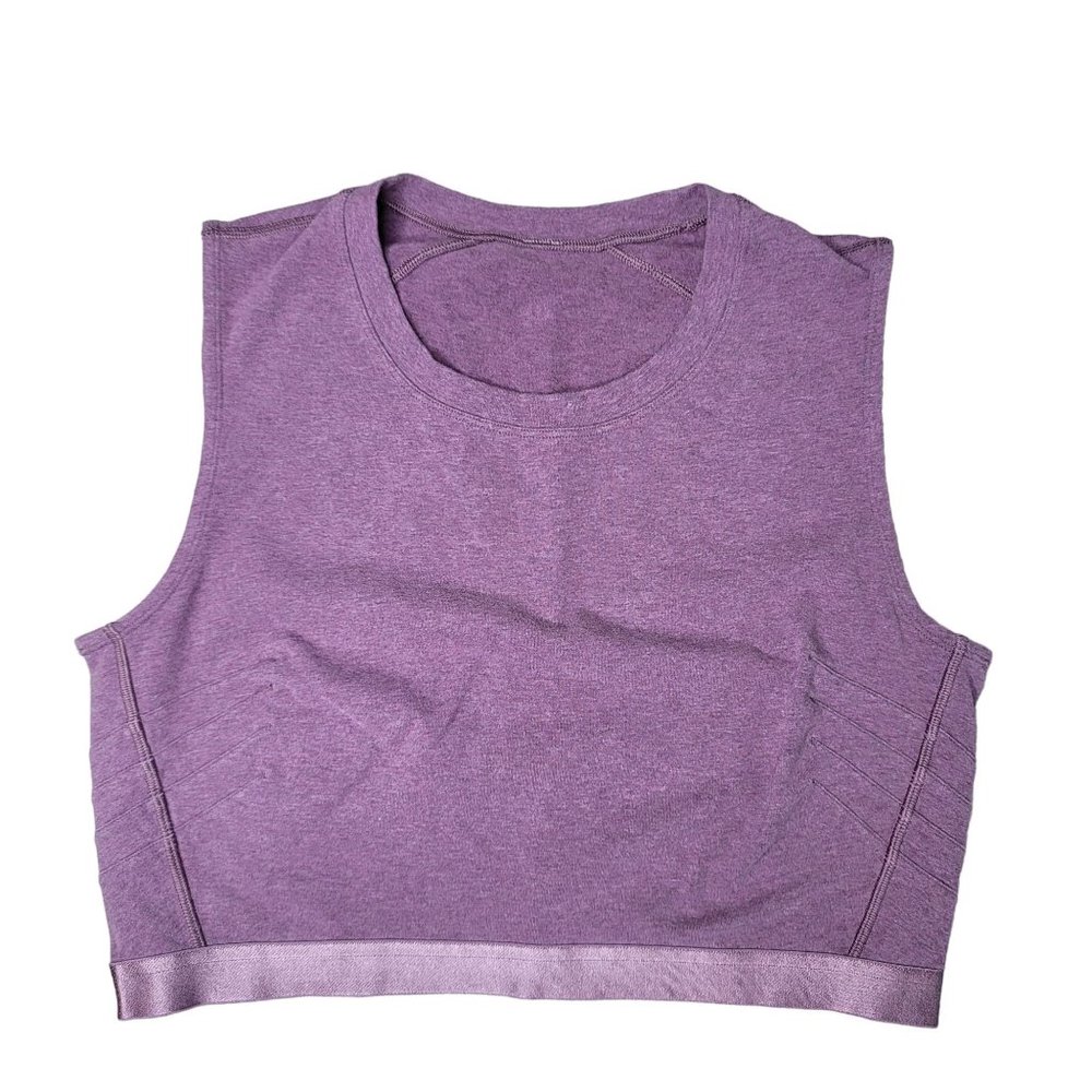 Lululemon Women's Soulful Crop Tank Heathered Dusty Mauve Sleeveless purple crop